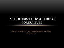 Portraiture for new photographers