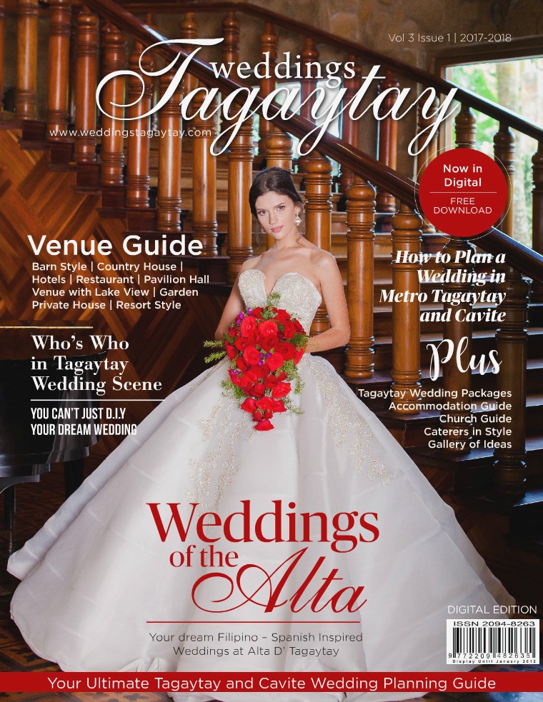 Weddings Tagaytay Magazine Vol. 3 Issue 1 (July 2017-2019)