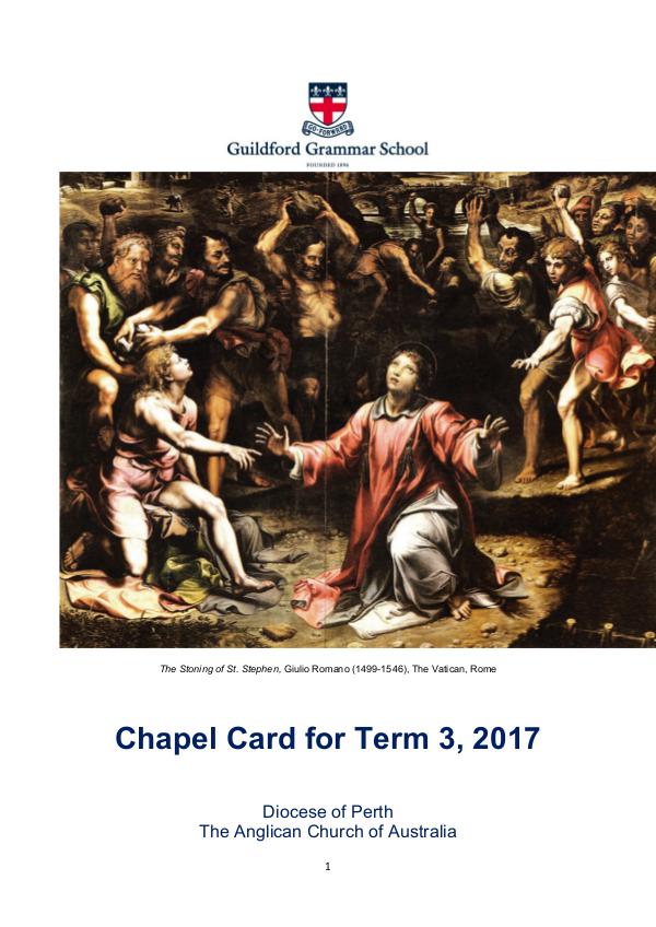 Chapel Card Term 3, 2017