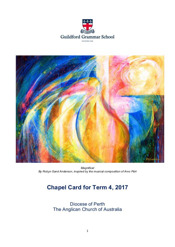 Chapel Card Term 4, 2017