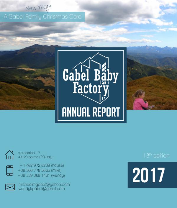 Gabel Family Christmas Card Gabel Baby Factory Annual Report (2017)