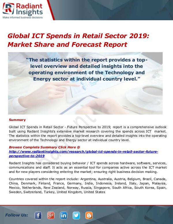 Global ICT Spends in Retail Sector Market