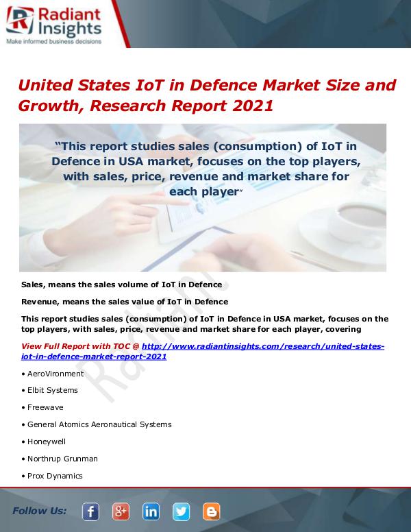 United States IoT in Defence Market