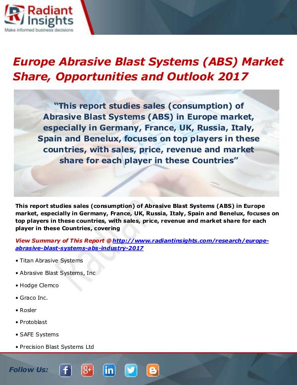 Europe Abrasive Blast Systems (ABS) Market Size, S