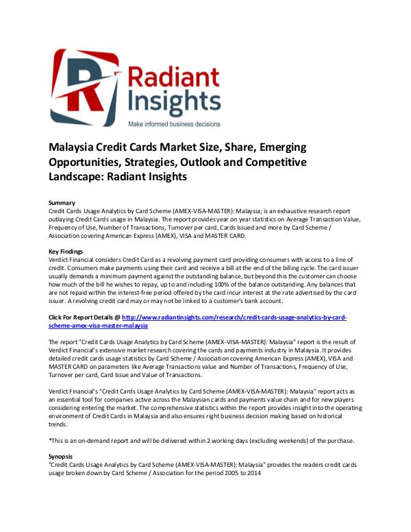 Malaysia Credit Cards Market Size, Share, Emerging Opportunities Malaysia Credit Cards Market