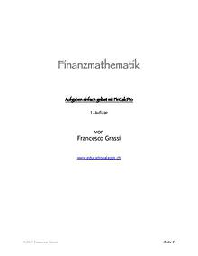 Finanzmathematik, Aufgaben und Lösungen 