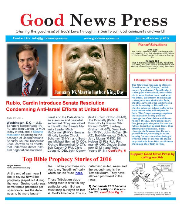 Good News Press January/February 2017 Good News Press January/February 2017