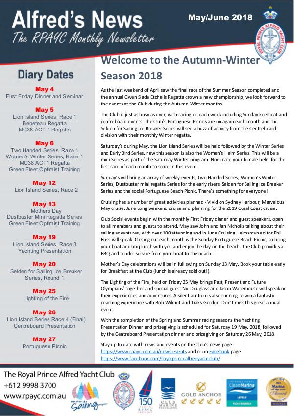 The Alfred's News The Alfred's News Winter Edition 2018