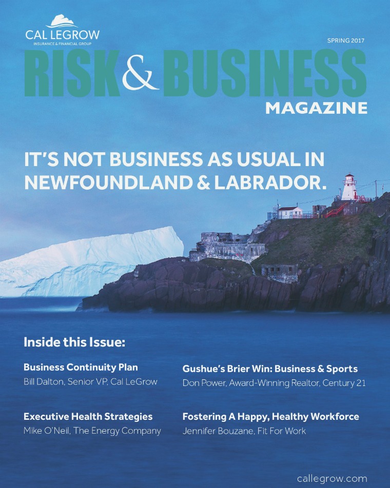 Risk & Business Magazine Cal Legrow Spring 2017