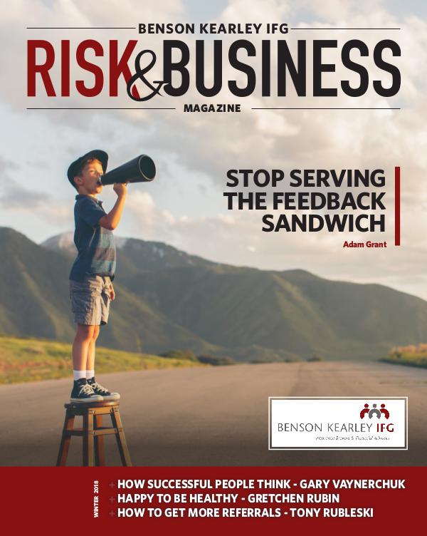 Risk & Business Magazine Benson Kearley IFG Magazine Winter 2018