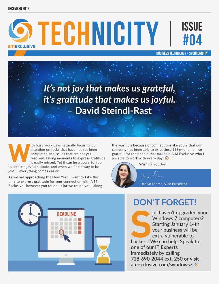AM Exclusive Technicity Newsletter Issue 4