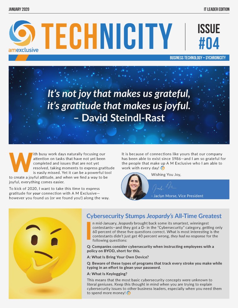 AM Exclusive Technicity Newsletter Issue 4