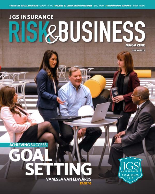 Risk & Business Magazine JGS Insurance Spring 2020