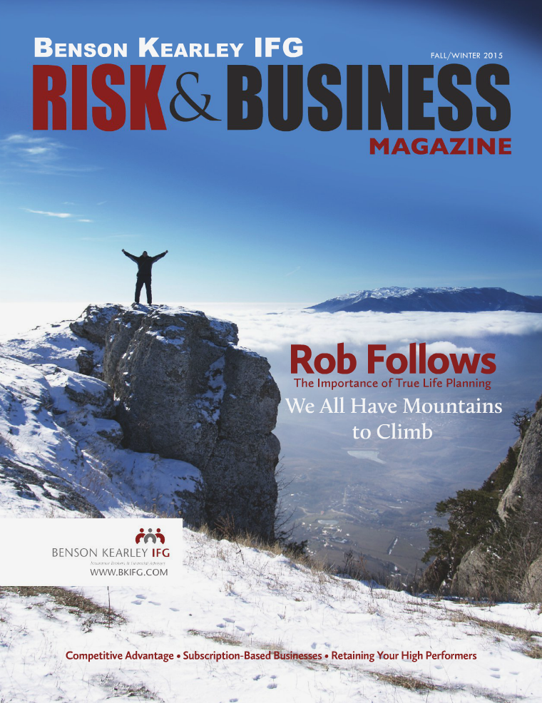 Risk & Business Magazine Benson Kearley IFG Fall 2015