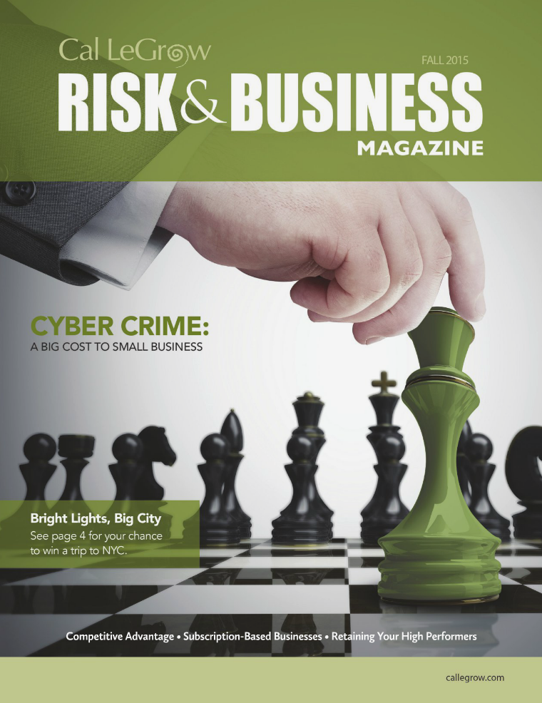 Risk & Business Magazine Cal LeGrow Fall 2015