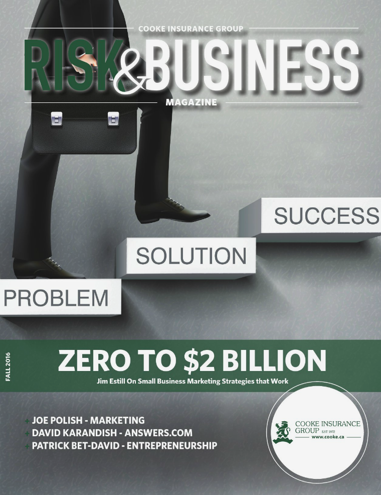 Risk & Business Magazine Cooke Insurance Group Fall 2016