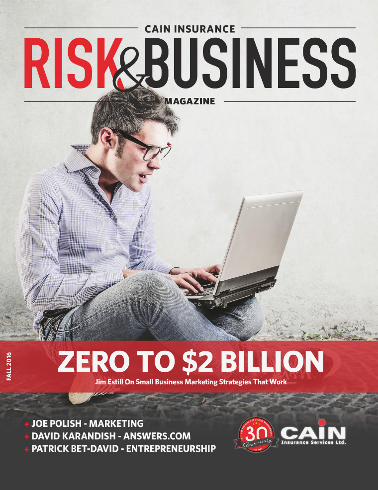 Risk & Business Magazine Cain Insurance Fall 2016