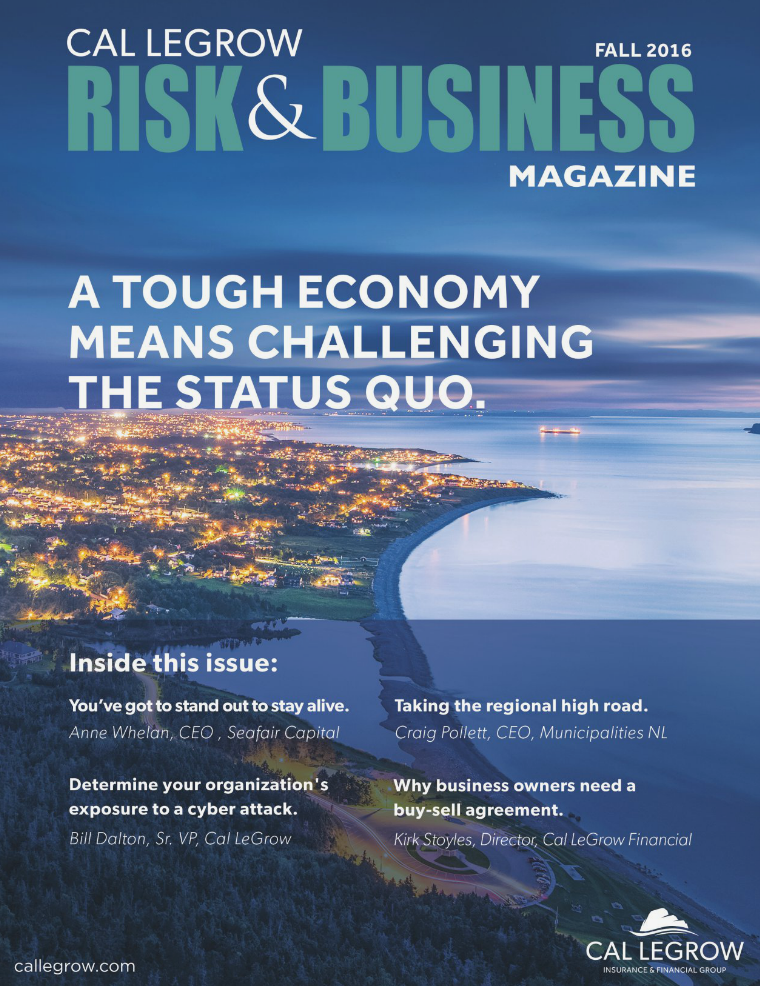 Risk & Business Magazine Cal LeGrow Fall 2016