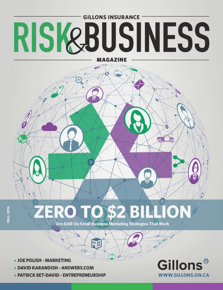 Risk & Business Magazine Gillons Insurance  Fall 2016