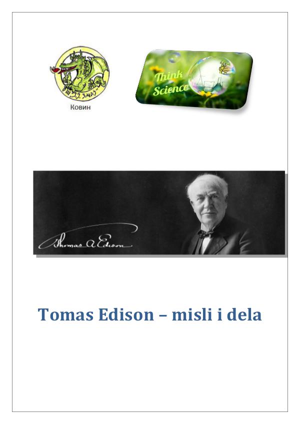 Tomas Edison - misli i dela Tomas Edison - misli i dela
