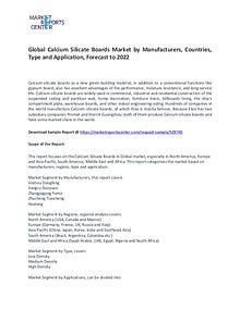 Calcium Silicate Boards Market By Trends, Growth, Demand and Forecast