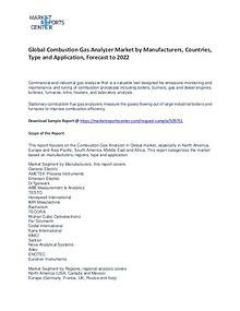 Combustion Gas Analyzer Market By Trends, Growth, Demand and Forecast