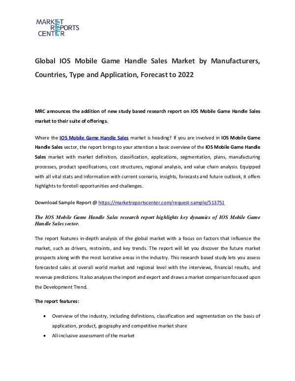 IOS Mobile Game Handle Market 2017 IOS Mobile Game Handle Market