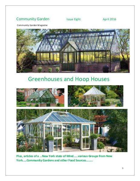 Community Garden Magazine  Issue Eight  April 2016 Community Garden Magazine  Issue Eight  April 2016