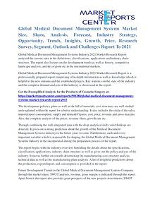 Medical Document Management Systems Market Analysis To 2021