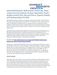 3D Printing for Medical Sector Market Analysis and Forecast 2024