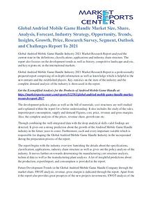 Andriod Mobile Game Handle Market Price Trends And Segment By 2021