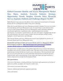 Consumer Identity and Access Management Market Analysis To 2017