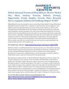 Advanced parenteral drug delivery devices market share to 2017