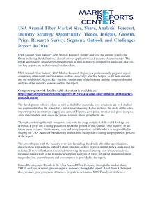 USA Aramid Fiber Market Share, Size, Emerging Trends & Analysis 2016