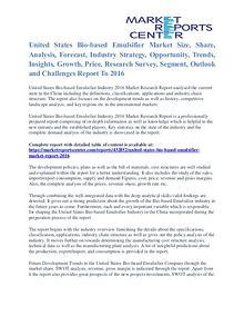 Bio-based Emulsifier Market Cost and Revenue Report To 2016