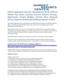 Application Lifecycle Management (ALM) Software Market Outlook 2021