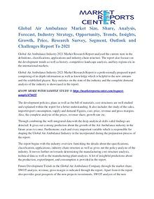 Air Ambulance Market Trends, Analysis and Forecast to 2021