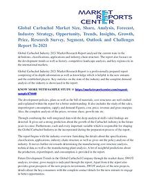 Carbachol Market Segmentation and Growth Forecast To 2021