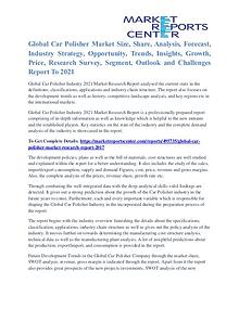 Car Polisher Market Share,Supply And Consumption Report To 2021