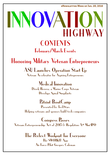 Jan. 2016 Innovation Highway - Supporting Veteran Entrepreneurs