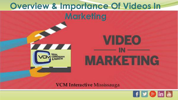 Overview & Importance Of Videos In Marketing : VCM Interactive Overview & Importance Of Videos In Marketing  VCM