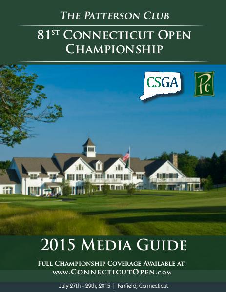 CSGA Publications: 2015 Connecticut Open Media Preview
