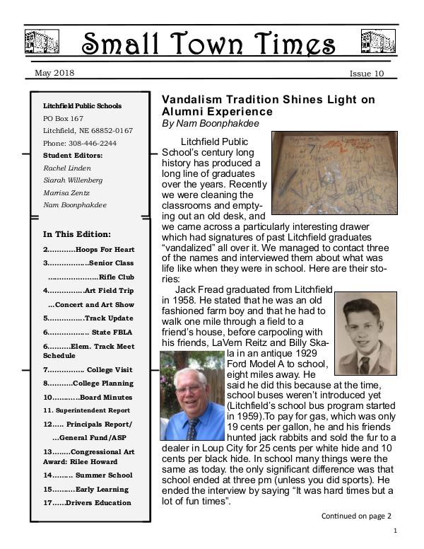 Small Town Times May Newsletter
