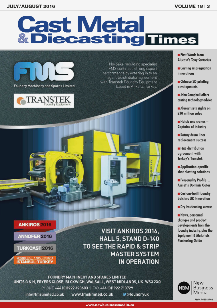 Cast Metal & Diecasting Times July/ August 2016 July/August 2016