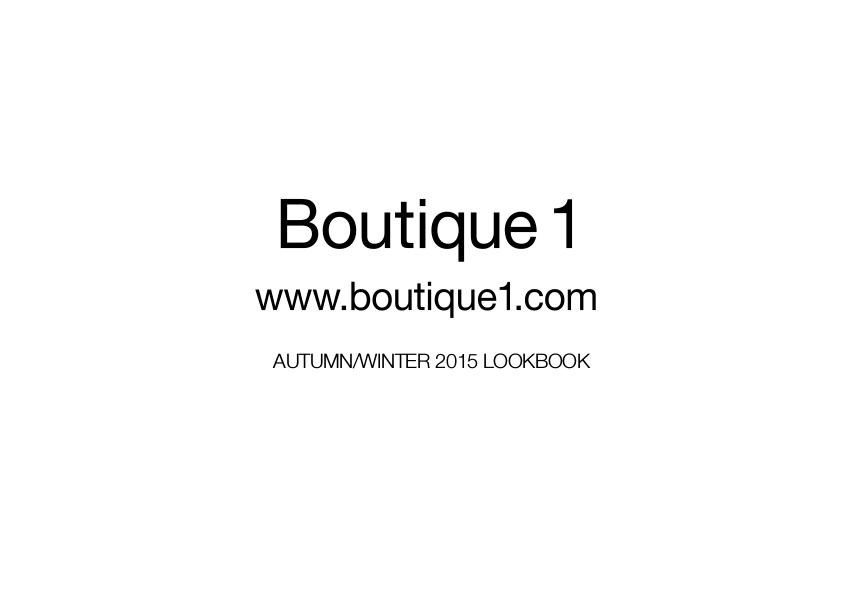 Boutique 1 AW15 Lookbook