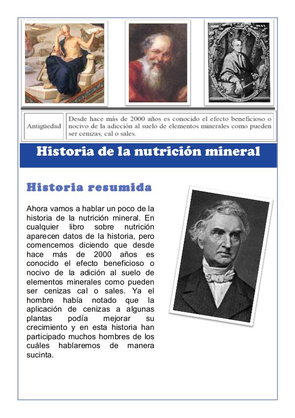 DCA- Curso 1. Nutrición mineral en plantas Historia-nutricion
