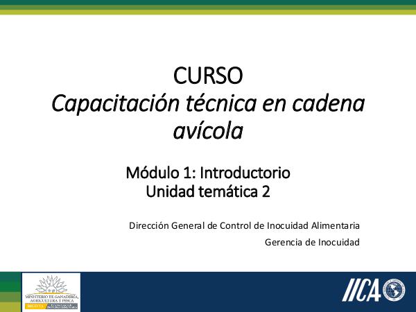 CA-M1UT2  Capacitación técnica en cadena Avícola PTTM1UT2
