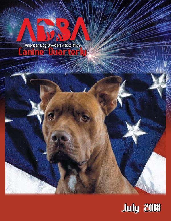 Canine Quarterly - ADBA CQ July 18