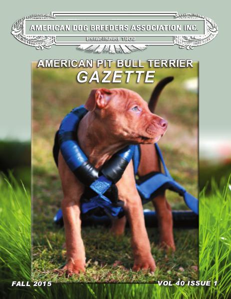 American Pit Bull Terrier Gazette Volume 40 Issue 1