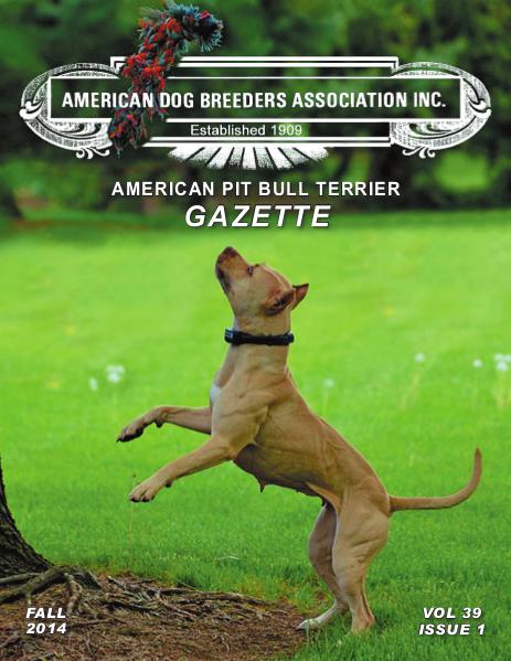 American Pit Bull Terrier Gazette Volume 39 Issue 1